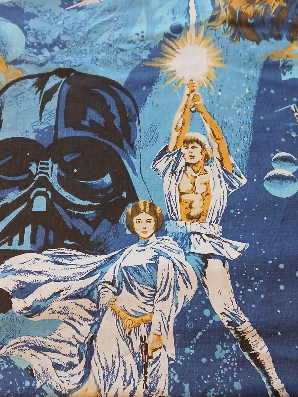 Vintage Star Wars Twin Size Flat Sheet